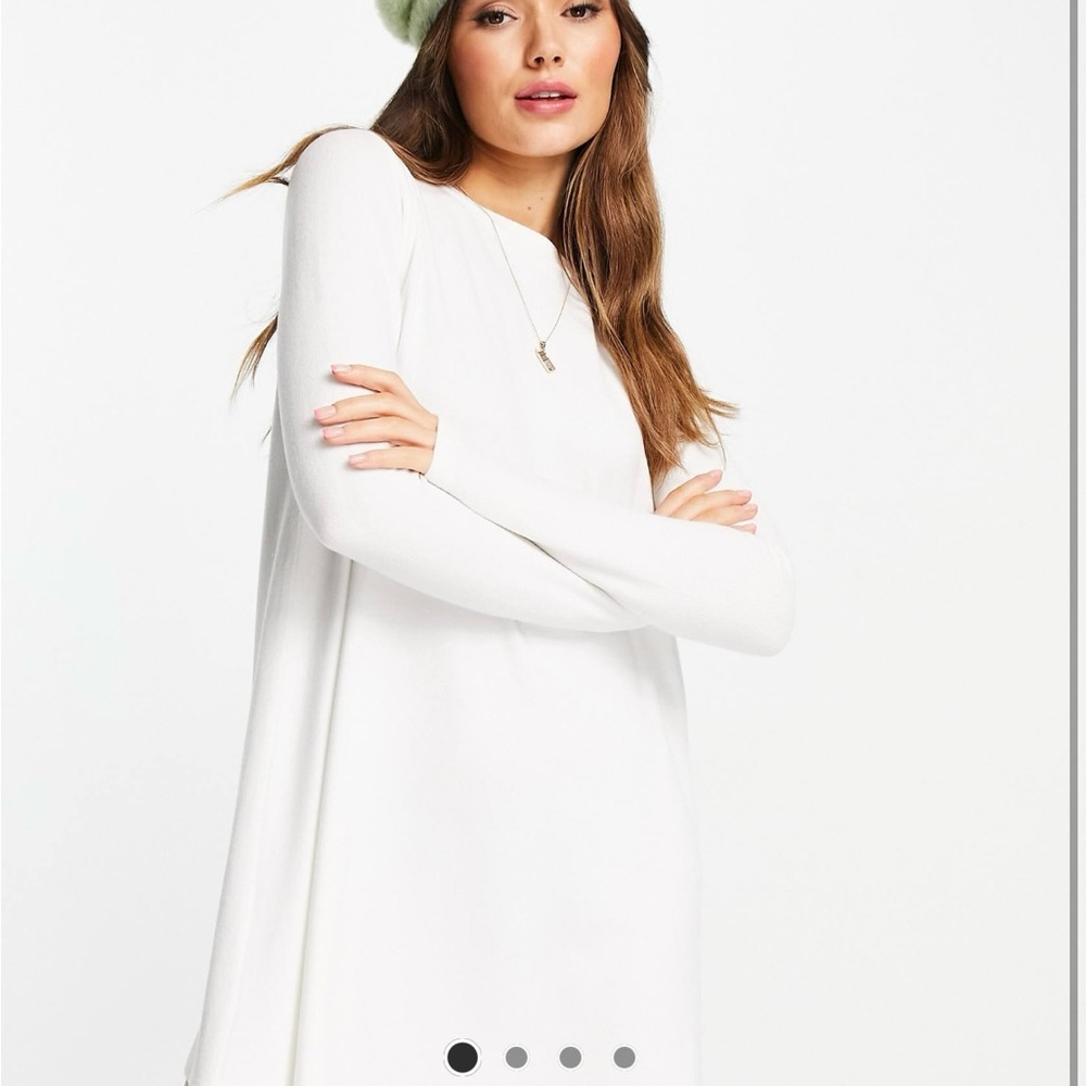 ASOS White Long Sleeve Dress